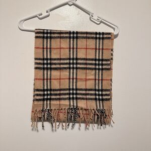 Womens Tan Plaid Check Rectangle Scarf Wrap Tartan Fringe Winter Classic Preppy